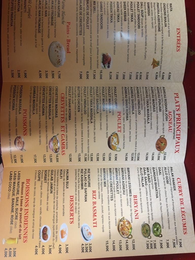 Brasserie menu 2