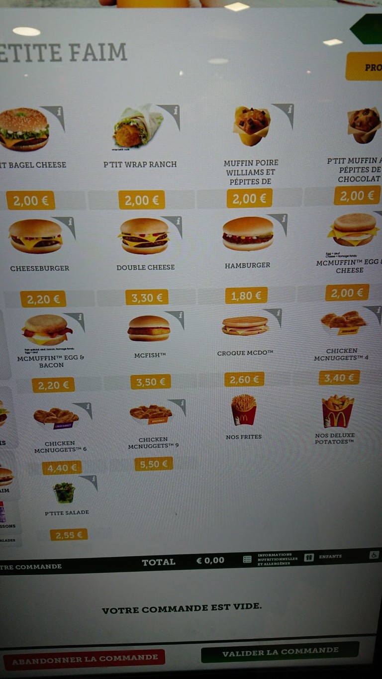 McDonald's menu 2