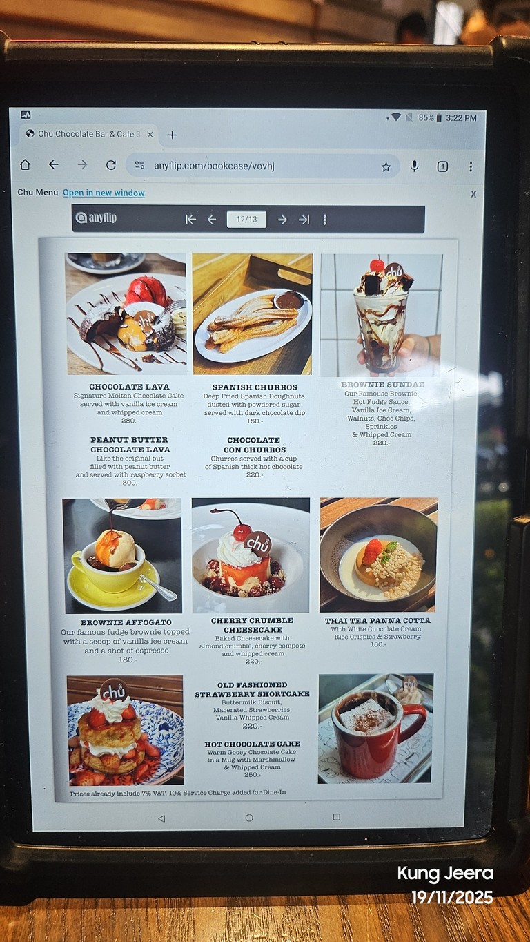 Chu Chocolate Bar & Cafe menu 3