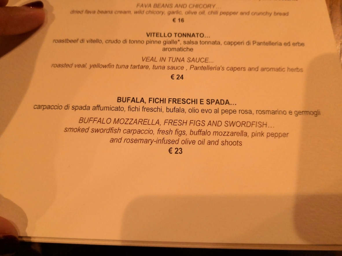Terrazza Tevere Botanical Rooftop menu 1