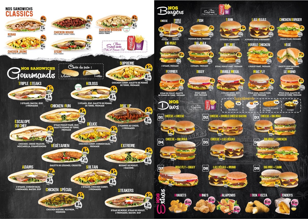 Le Grand Délice menu 1