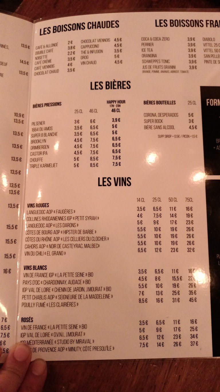 Le Dream Café menu 2