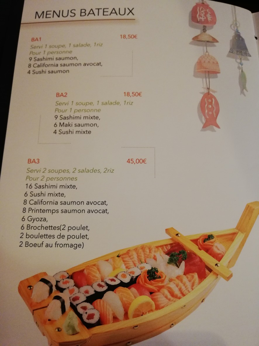 S sushi boulogne menu 3