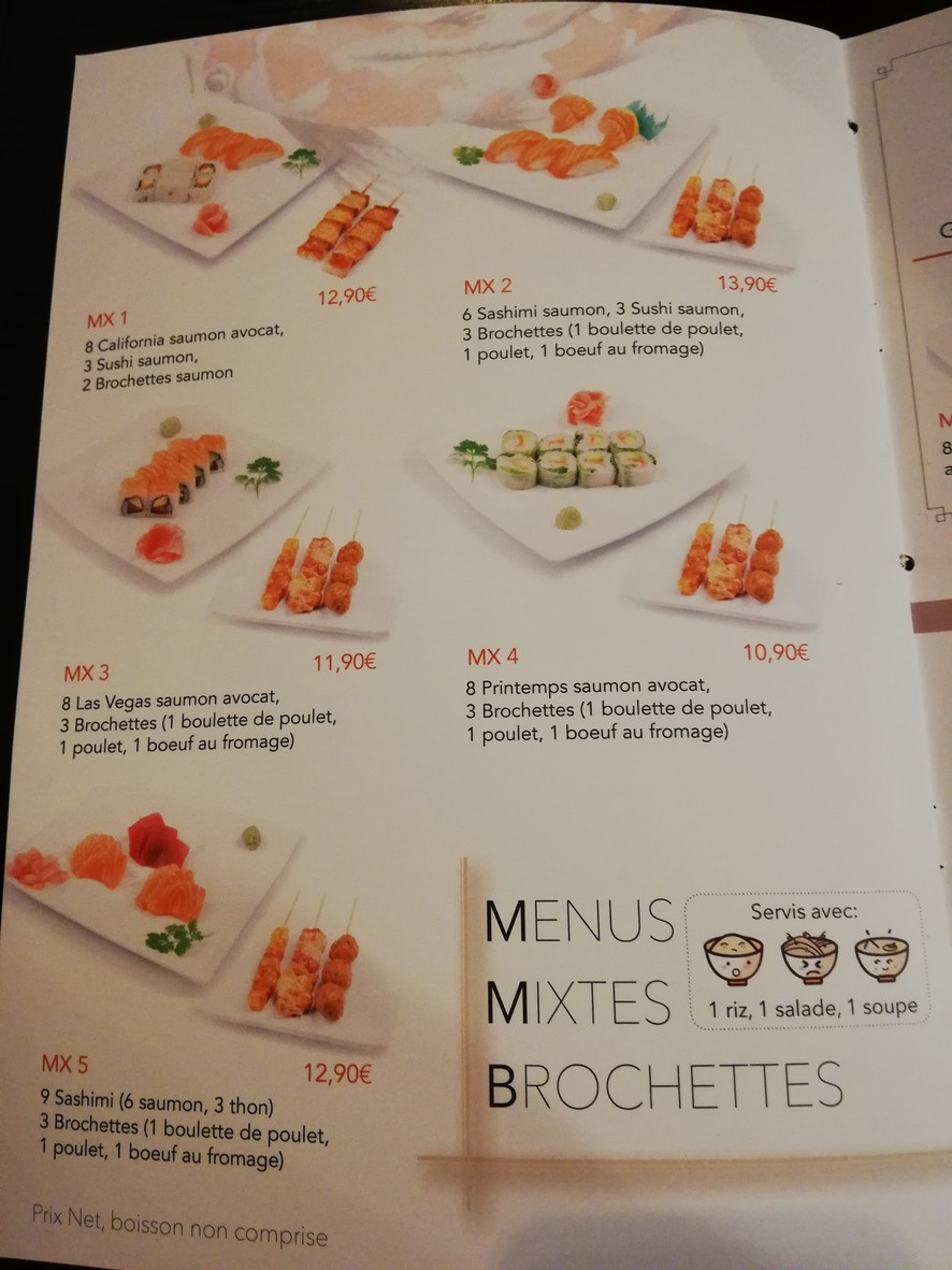 S sushi boulogne menu 5