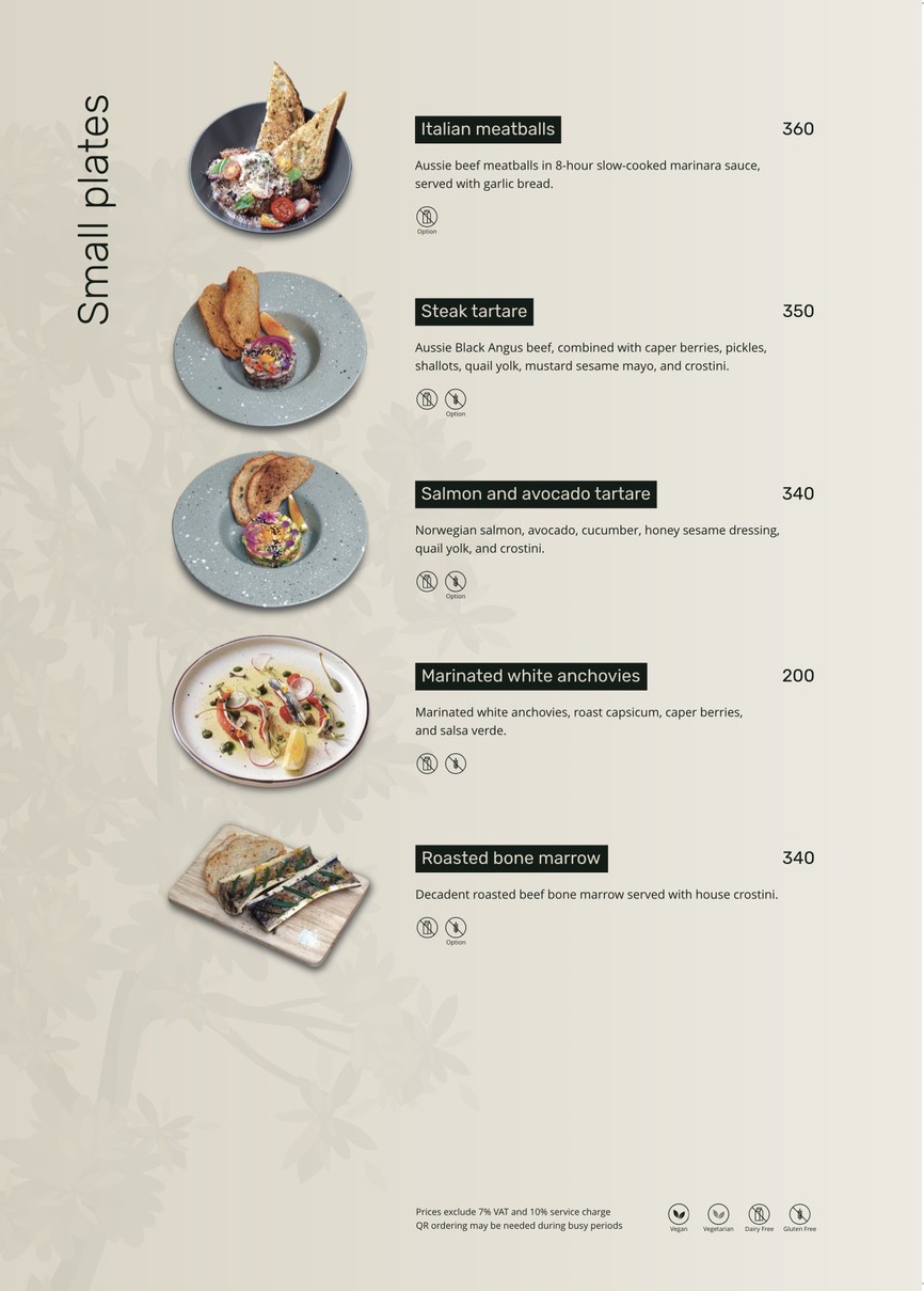 Yellow Lane menu 2