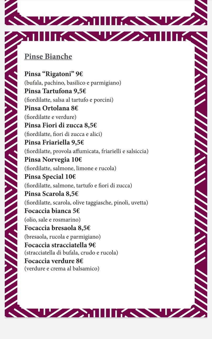 Rigatoni Roma menu 6