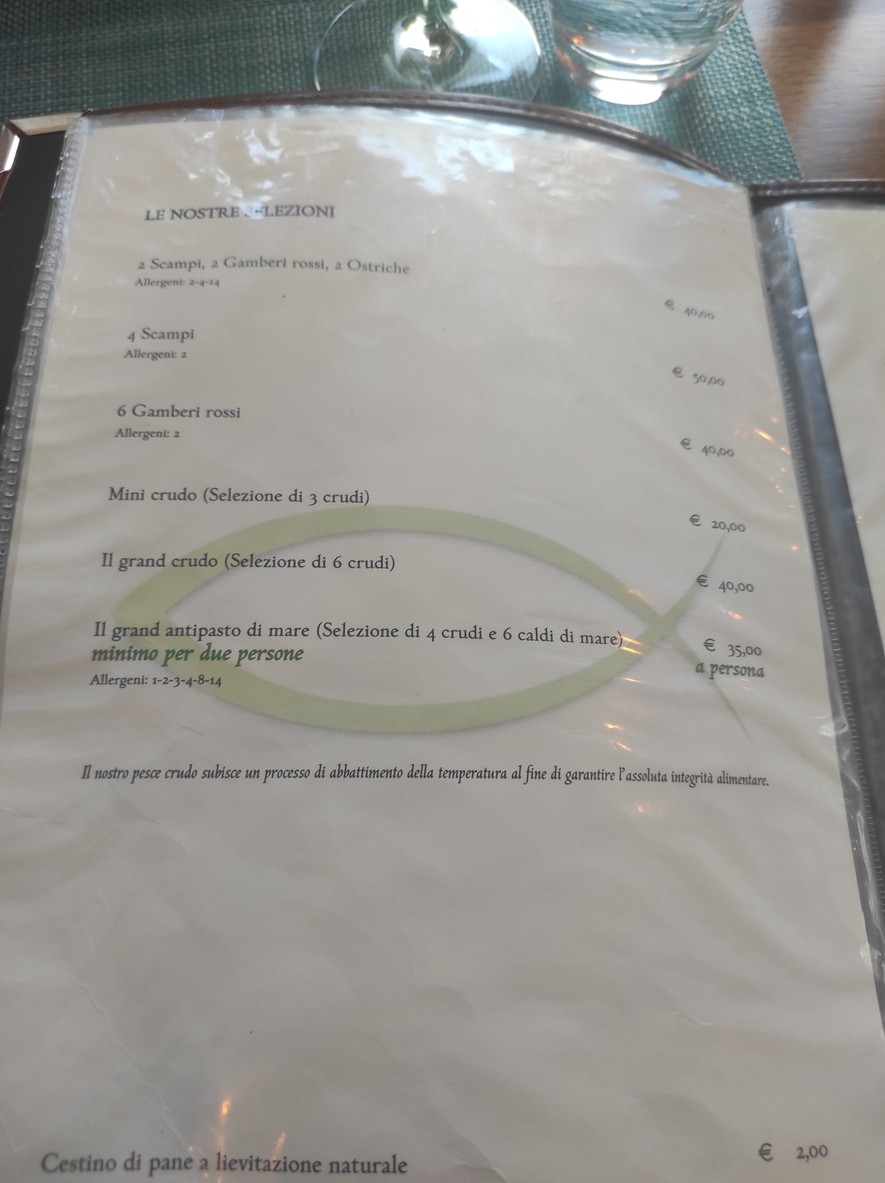 Trattoria del Pesce menu 3
