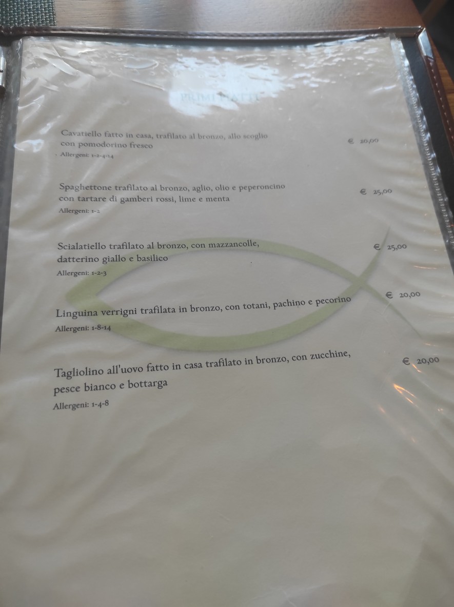 Trattoria del Pesce menu 4