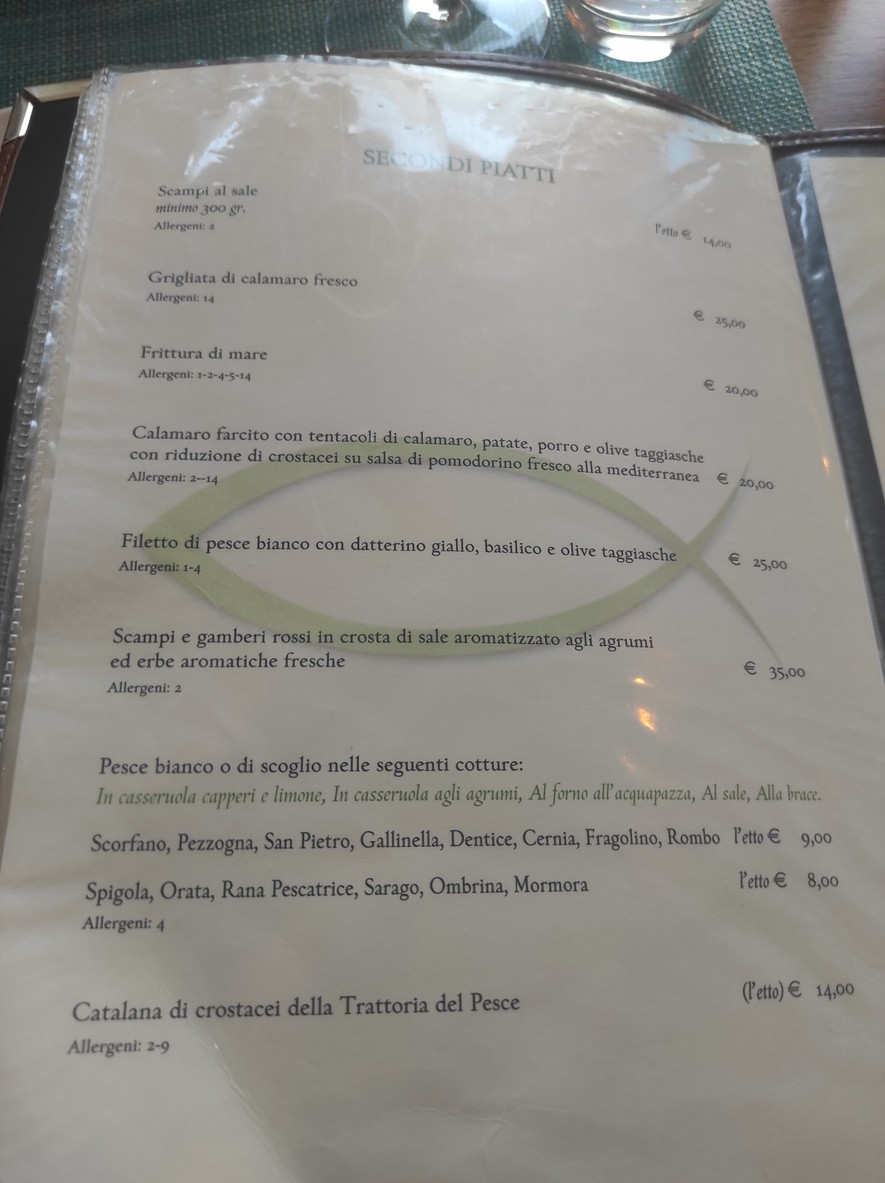 Trattoria del Pesce menu 5