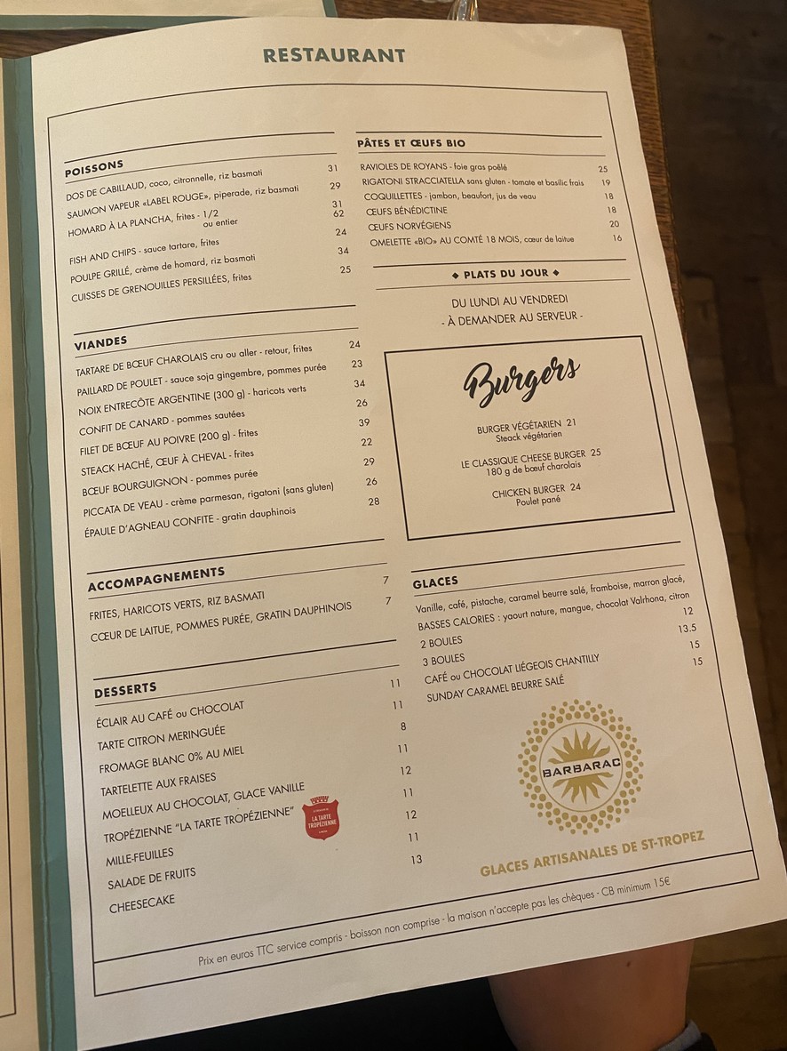 Café Belloy menu 2