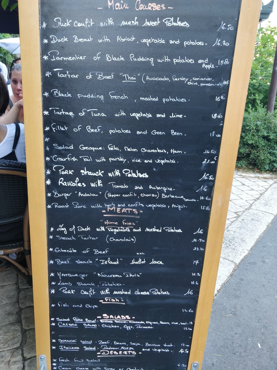 Le Nouveau Paris restaurant neuilly sur seine ile de la jatte menu 2