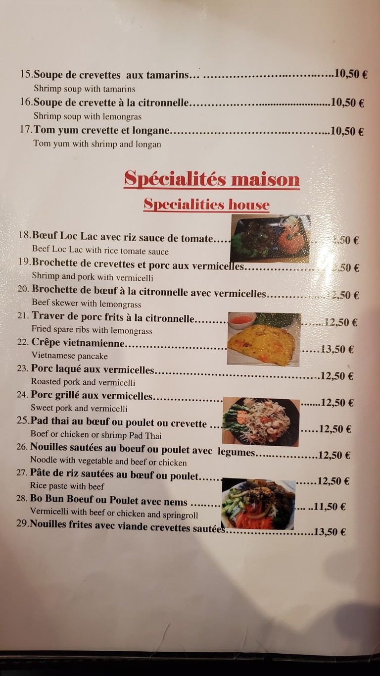 Thao Ly menu 2