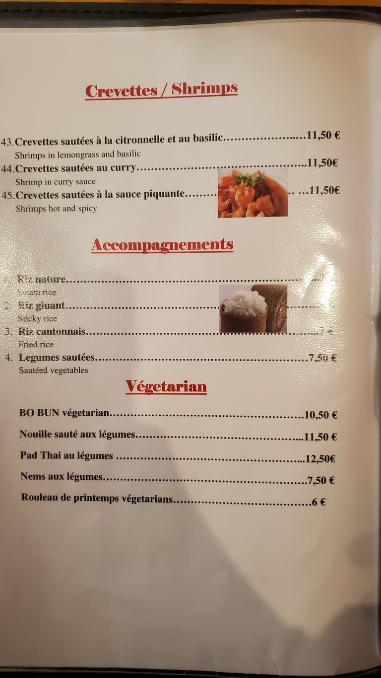 Thao Ly menu 3