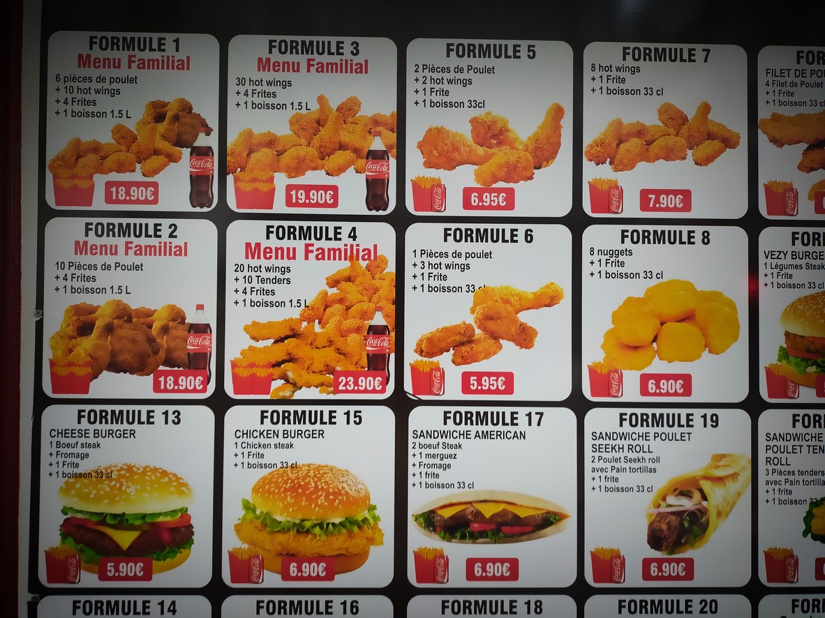 The Best Chicken menu 1