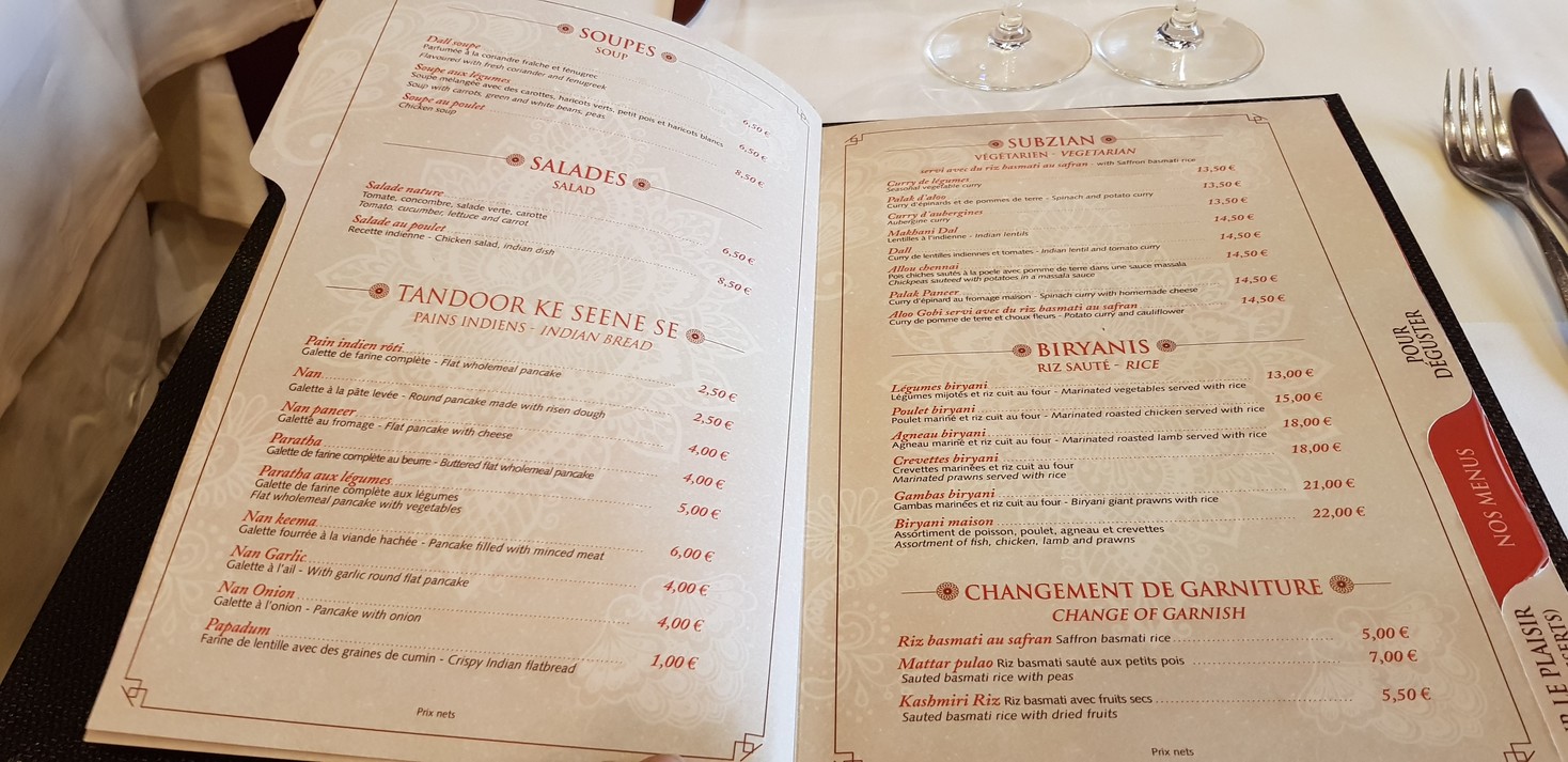 Mahatma menu 2