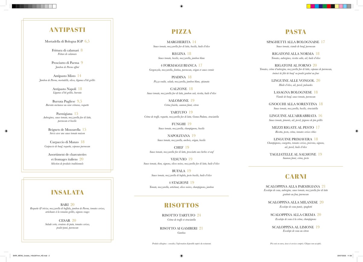 Bari menu 2