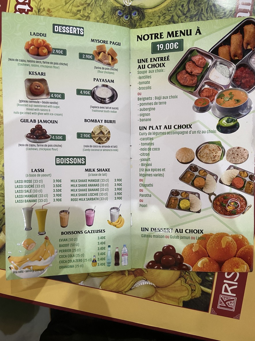 Restaurant Krishna Bhavan 100 Veg menu 5