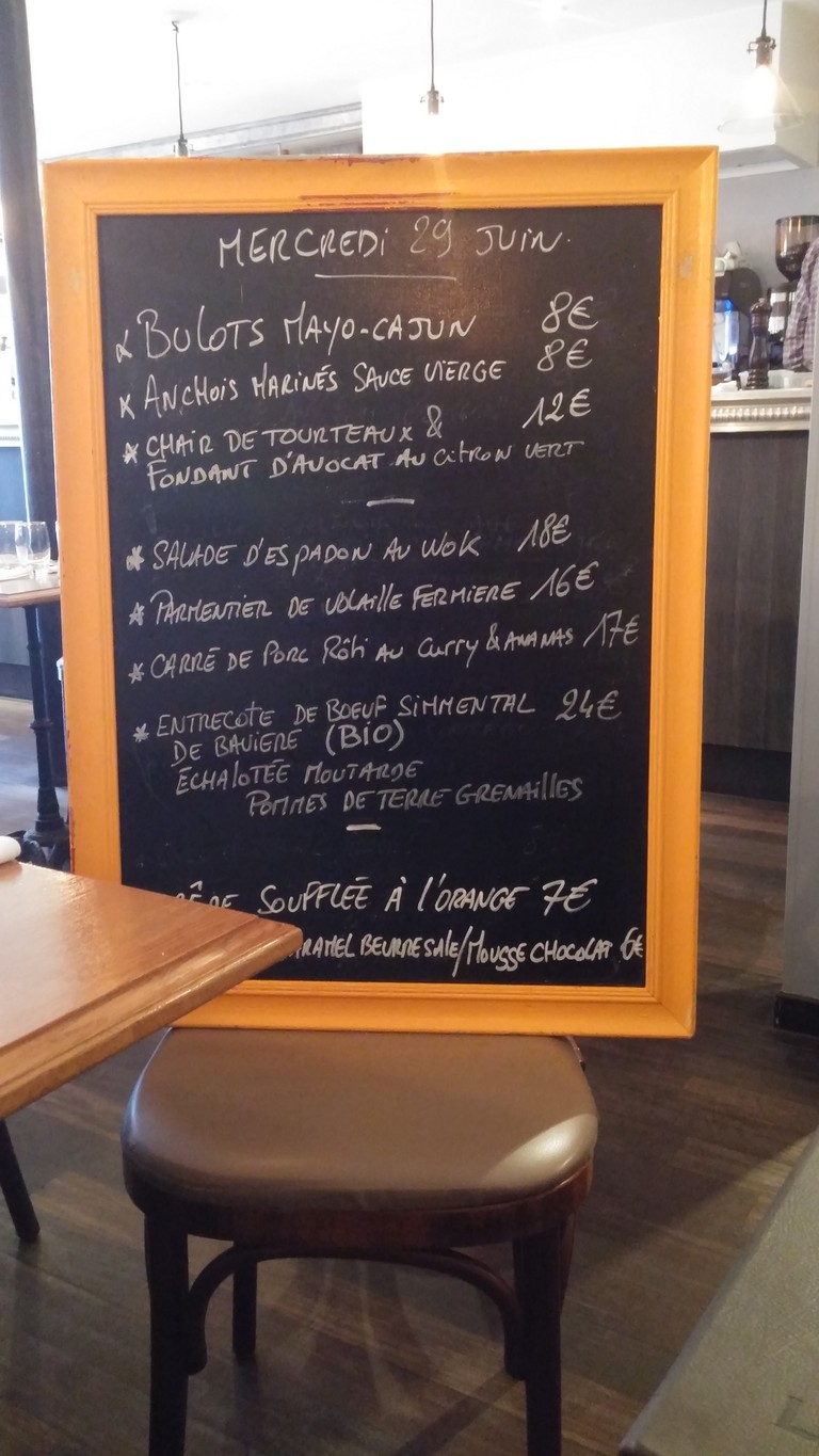 Juste le Zinc menu 2