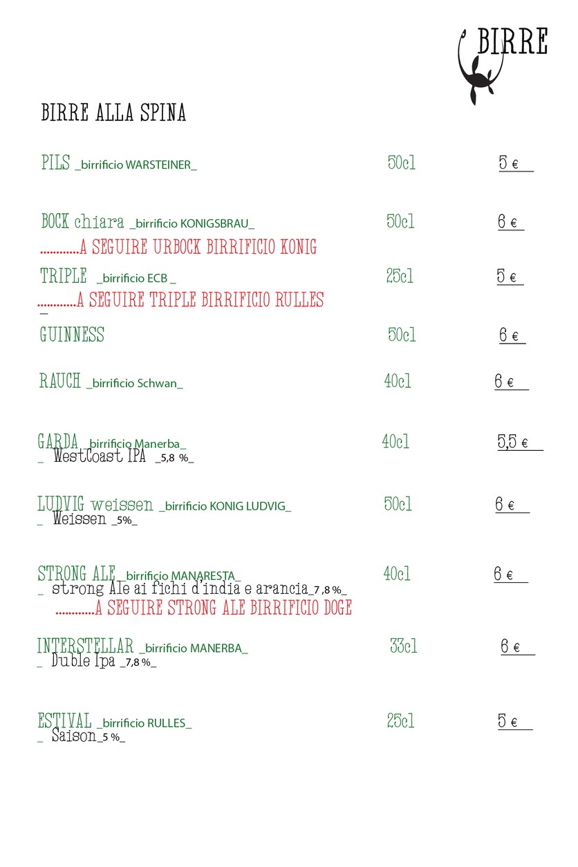 Lochness menu 2