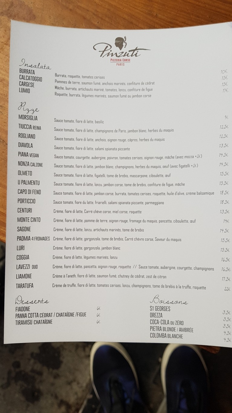 Pinzuti menu 1