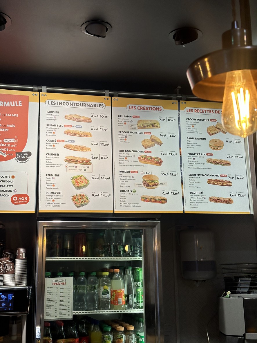 Pomme de Pain - Kléber menu 3