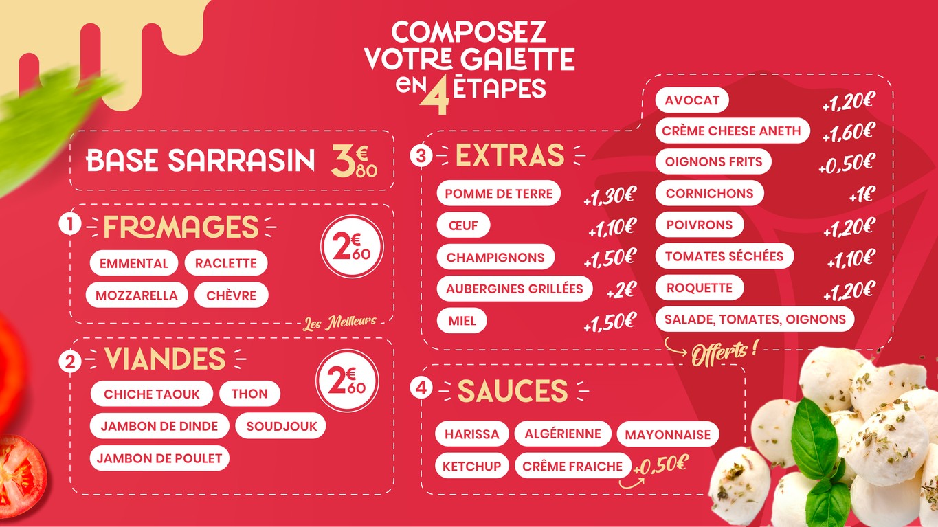 Au P'tit Crêpe menu 1