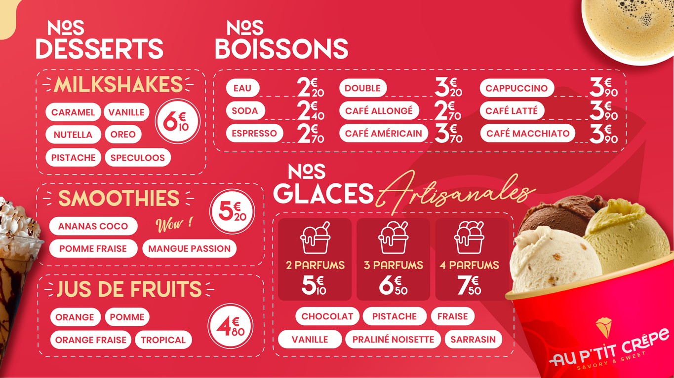 Au P'tit Crêpe menu 4