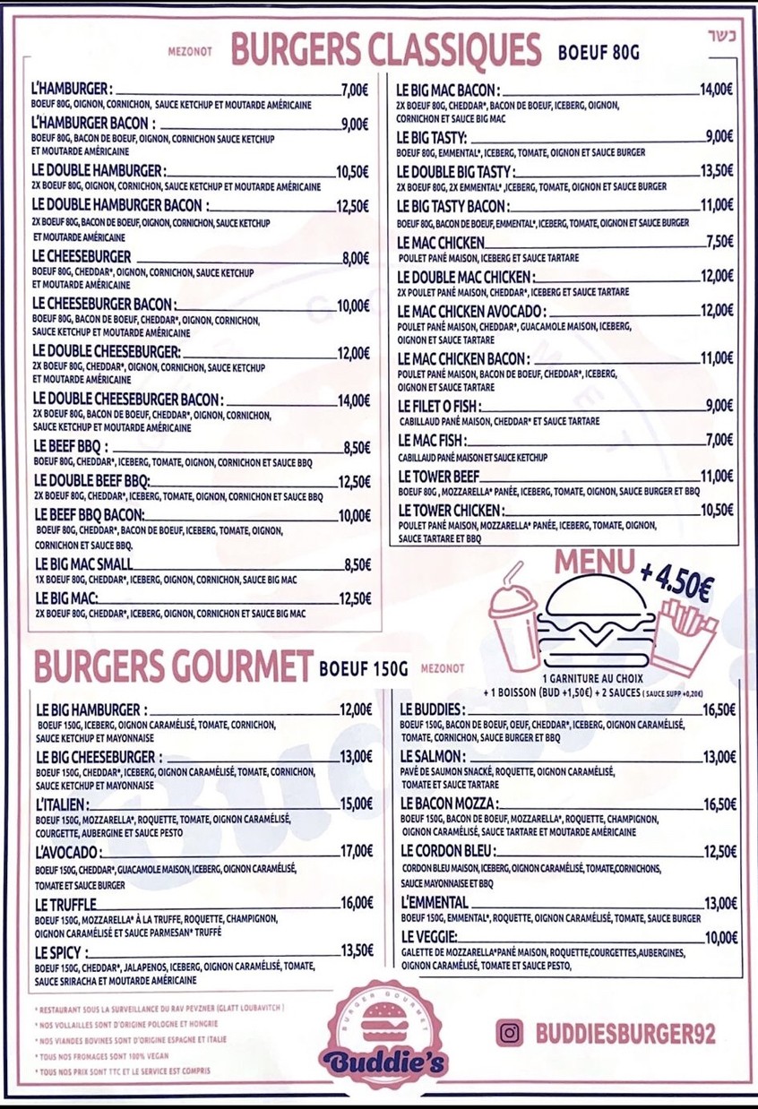 Buddie's menu 2