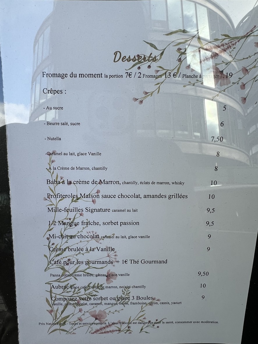 Le Comptoir Loz menu 4