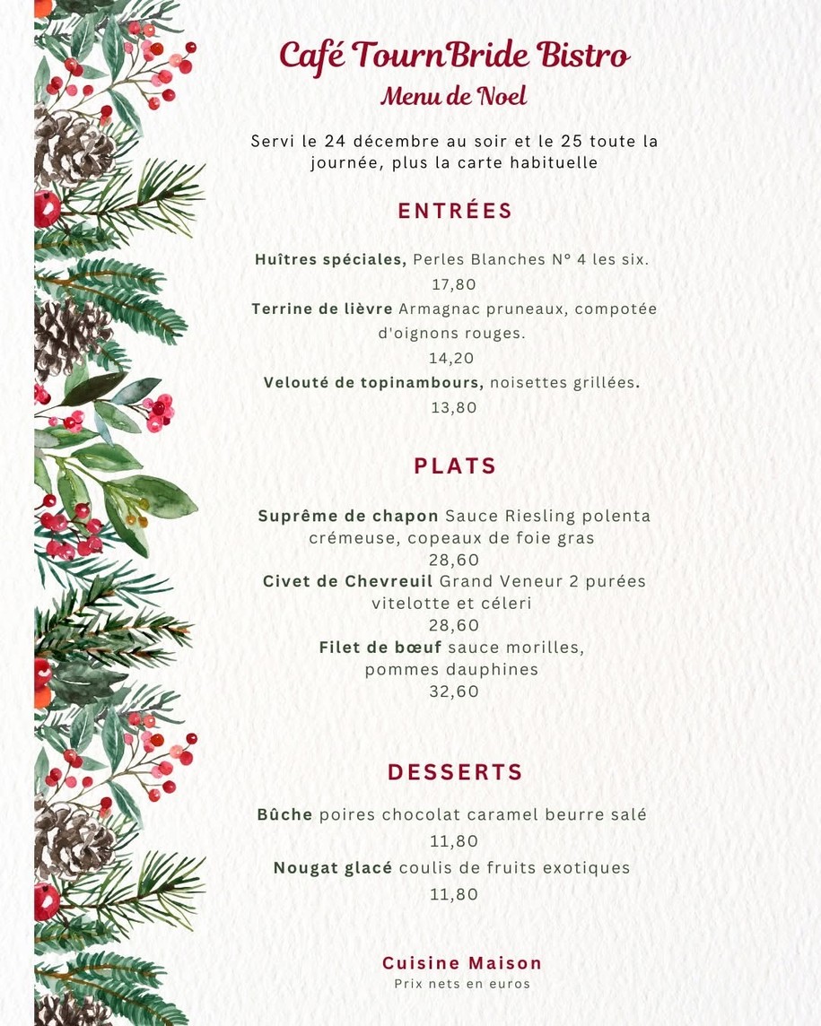 Café TournBride Bistro menu 3