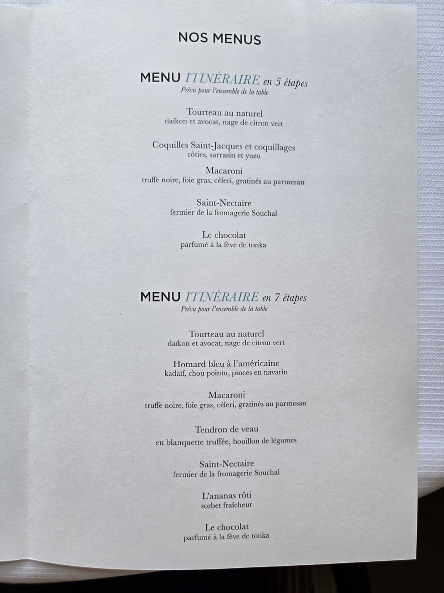 La Grande Cascade menu 2