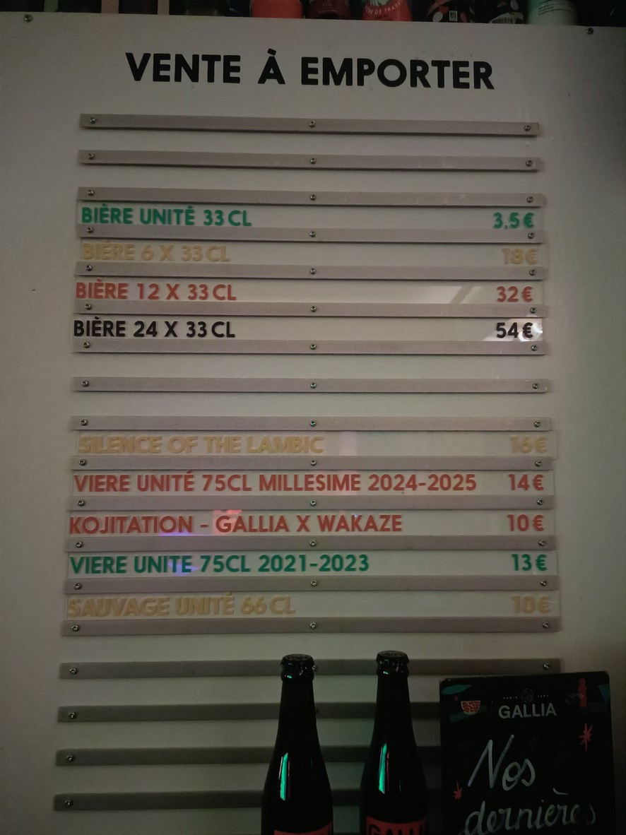 Bar Gallia menu 3