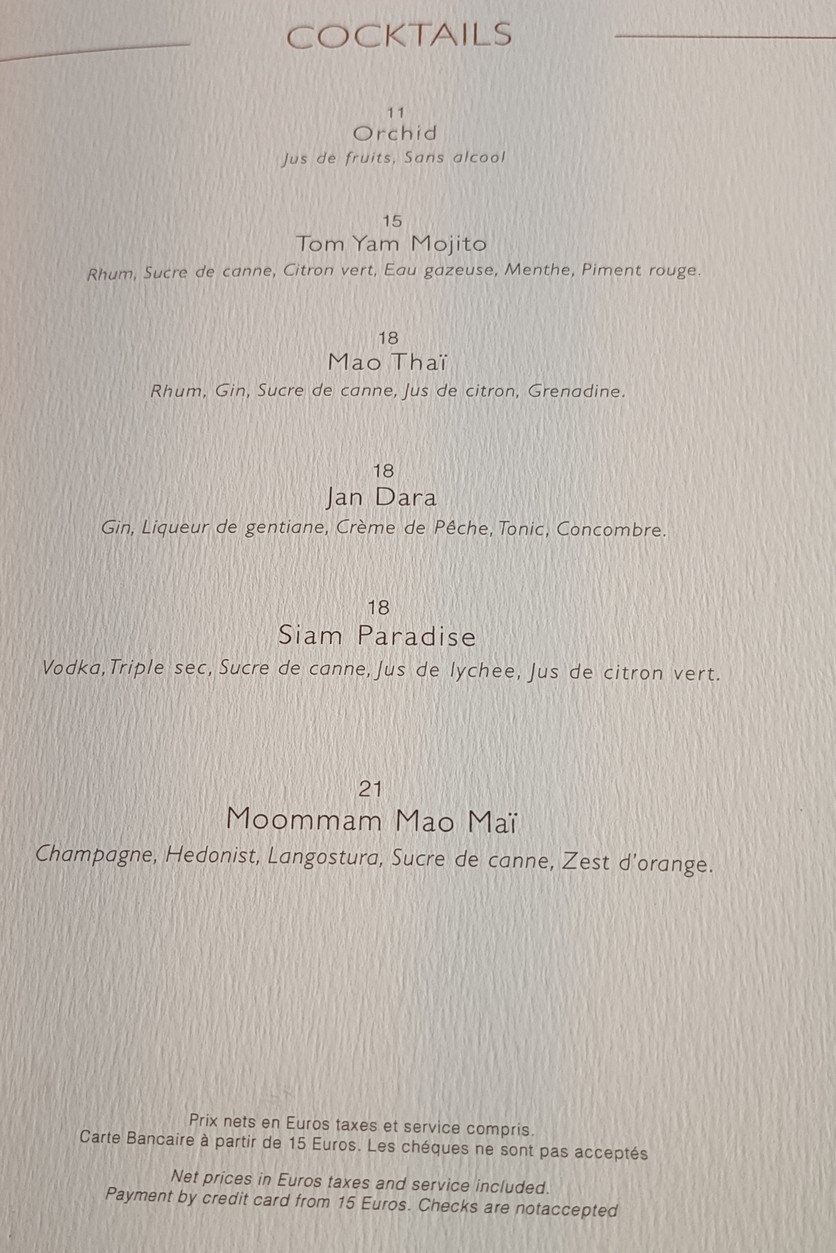 Restaurante Tailandés Moom Mam menu 3