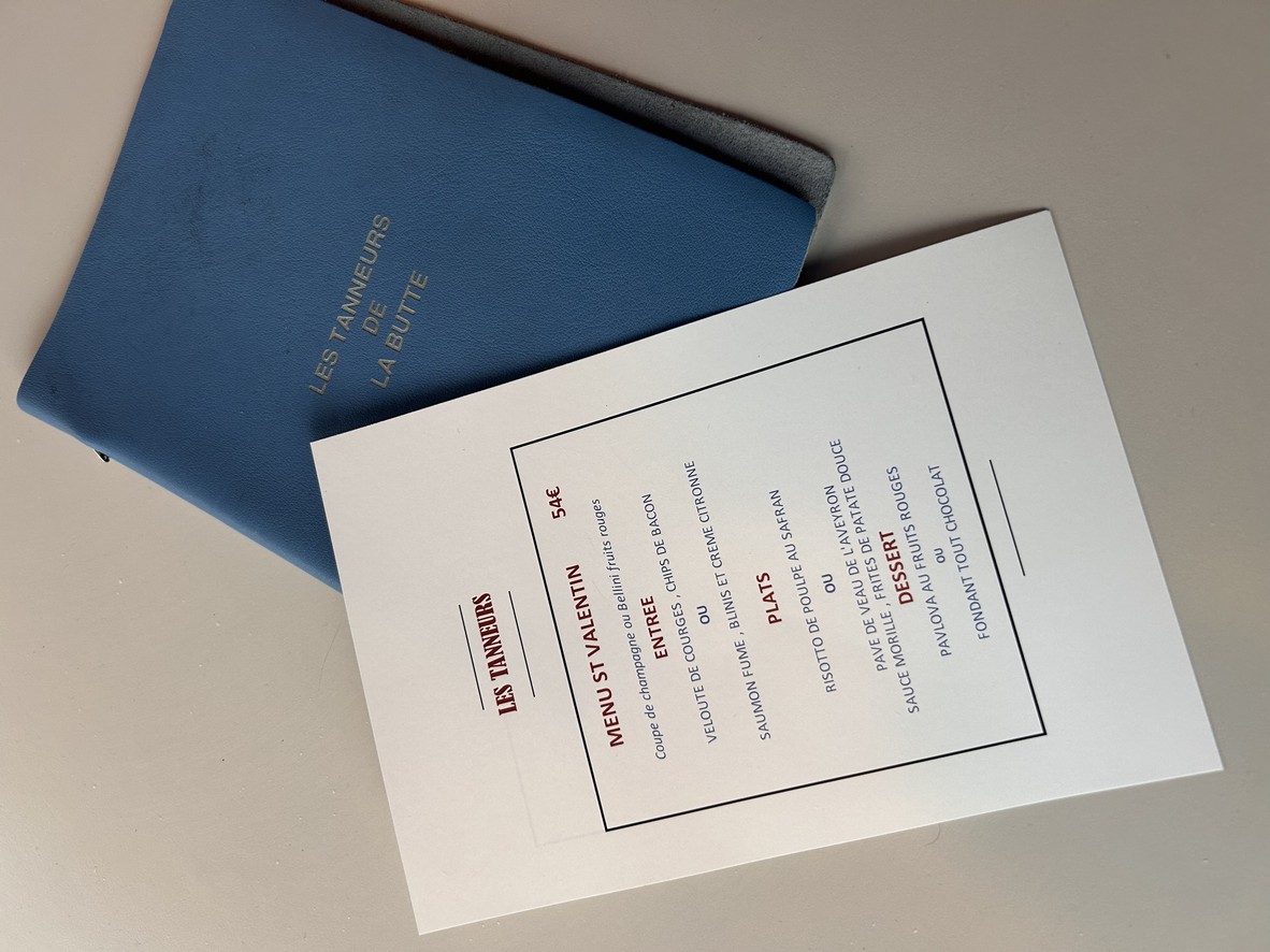 Au Réveil Samaritain menu 1