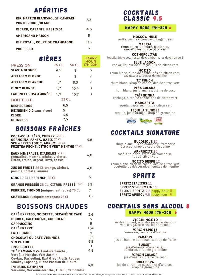La Brasserie 1901 menu 3