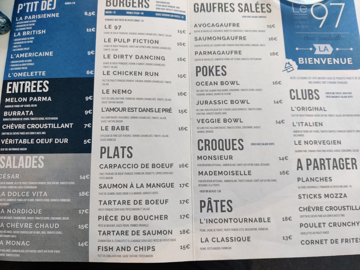Boulibar menu 2