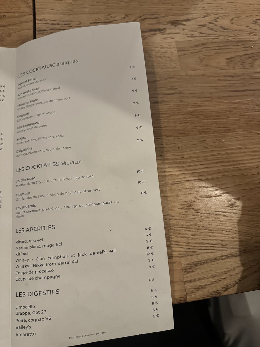 Ocimum menu 4