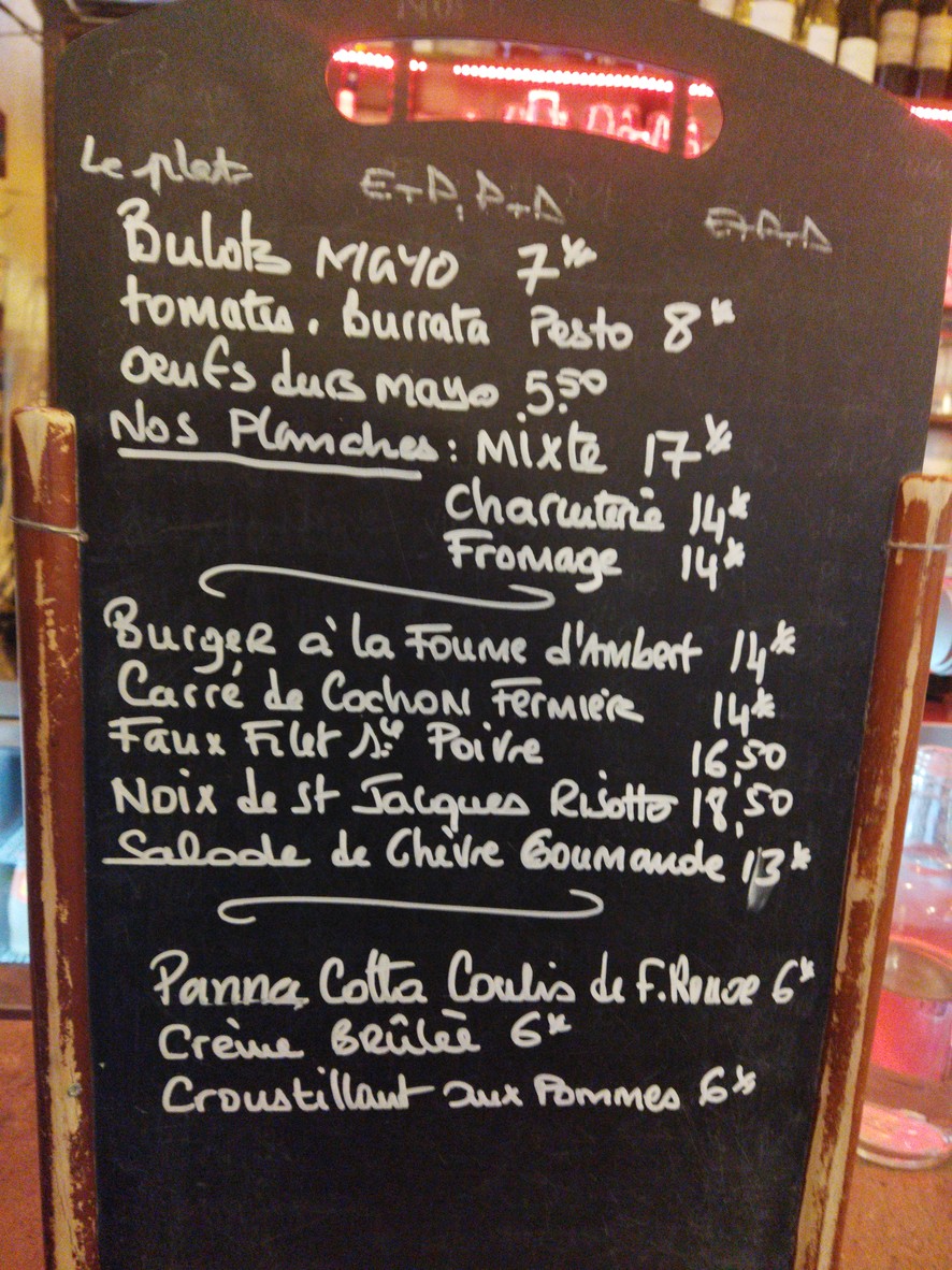 Les 3 marmites menu 1