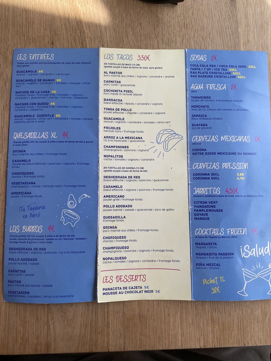 El Guacamole menu 2