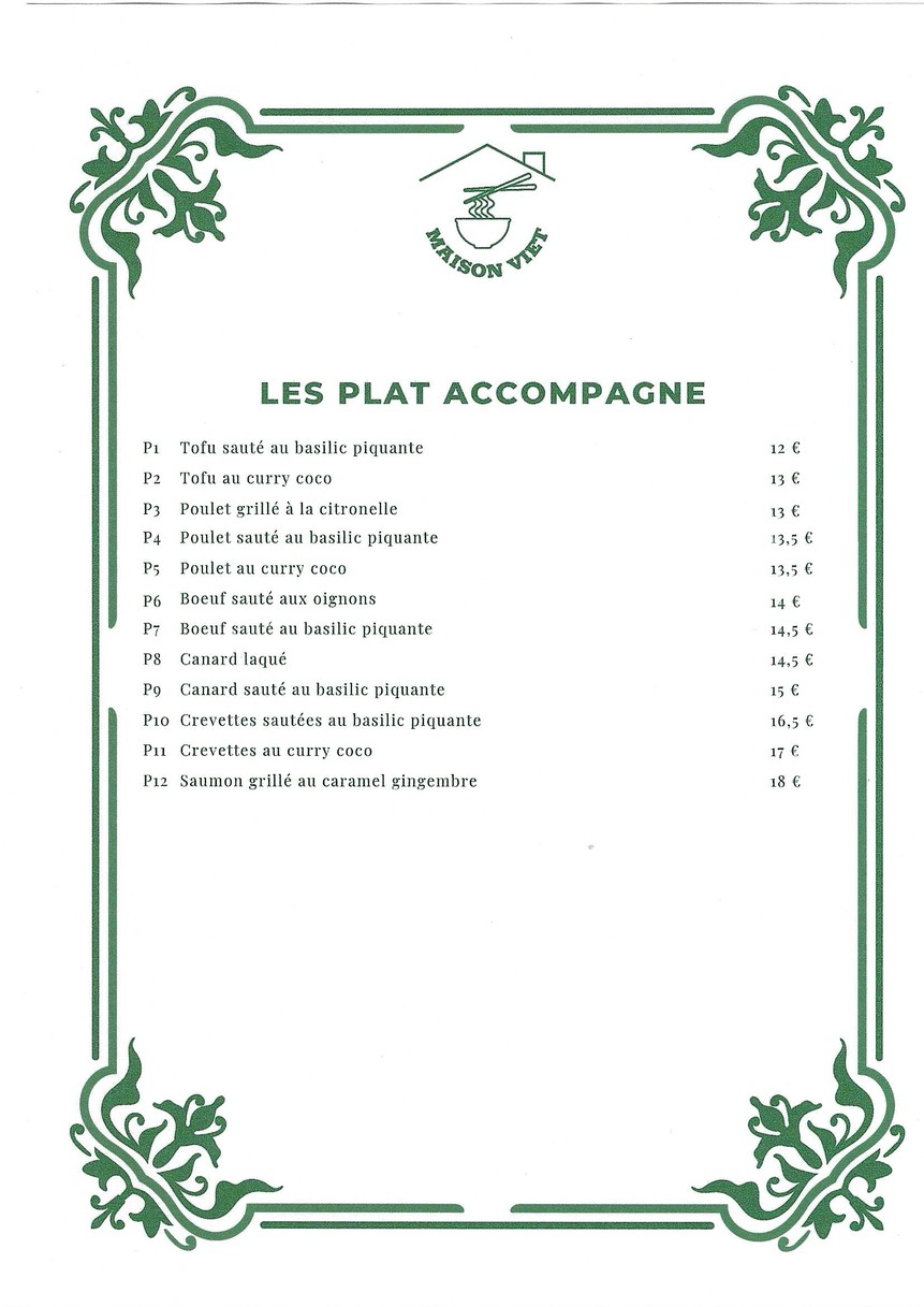 MAISON VIET menu 2