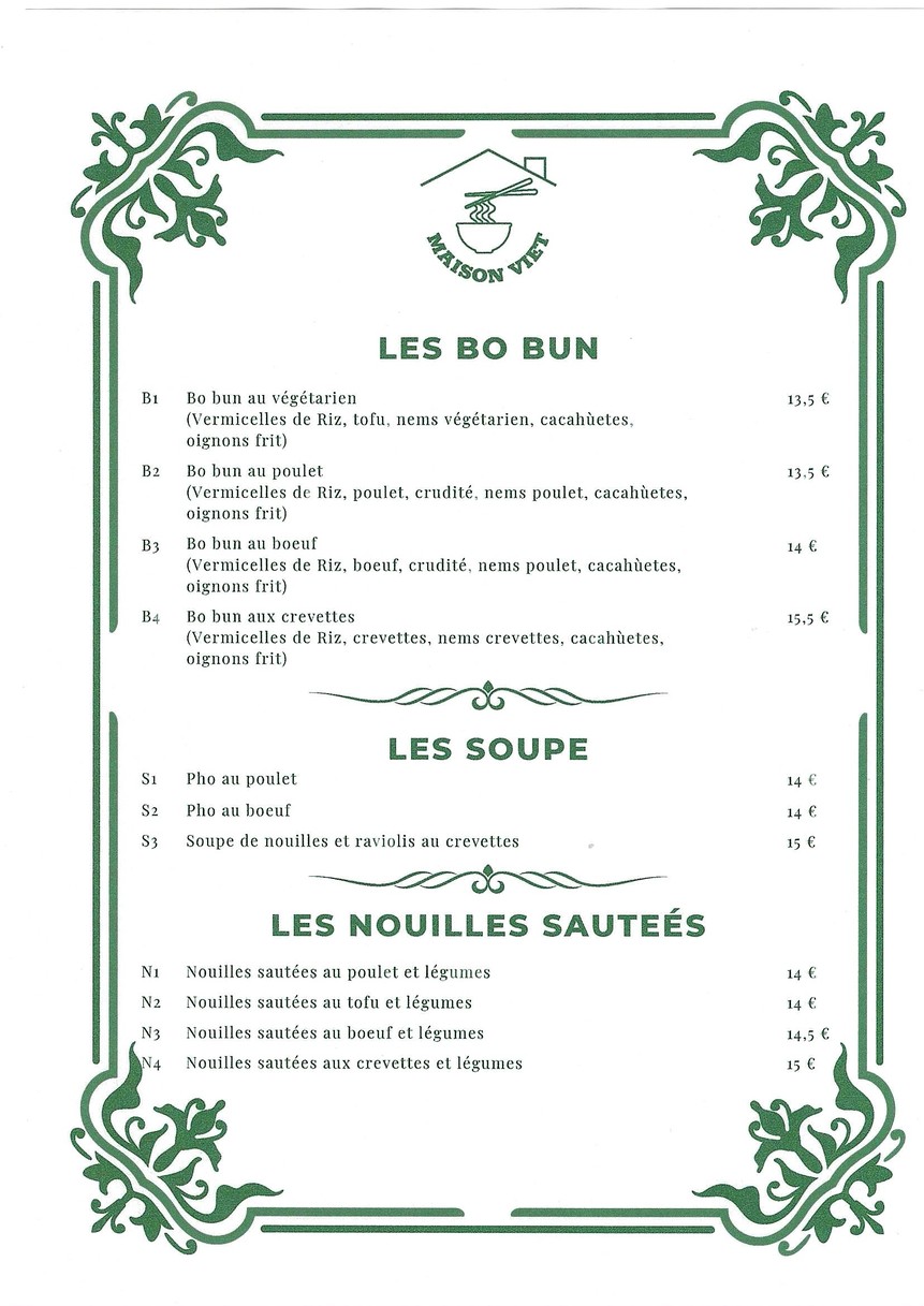 MAISON VIET menu 3