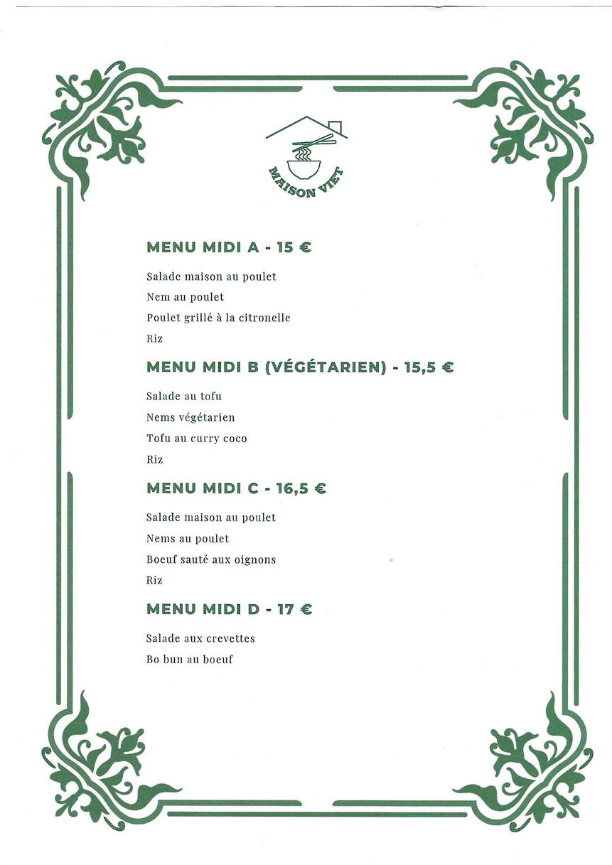 MAISON VIET menu 4