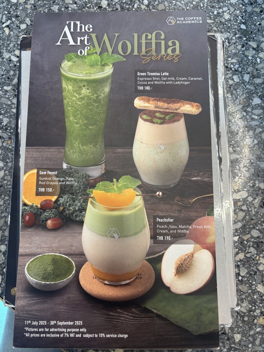 The Coffee Academics Thailand, Velaa Langsuan menu 2