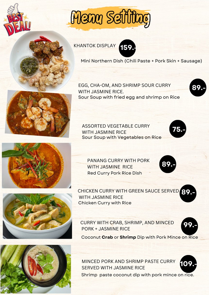 Tam Rab Nan menu 2