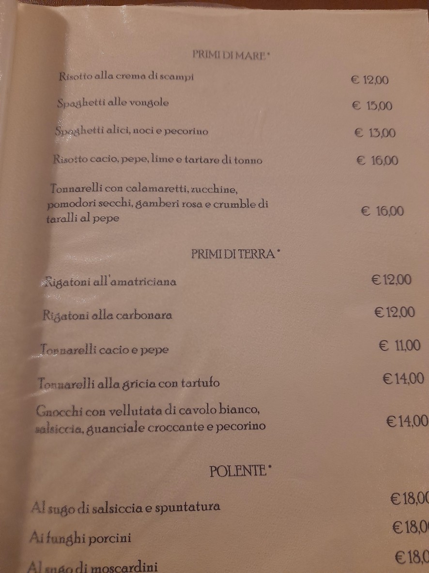 Er Pulentaro Specialità Di Pesce menu 1