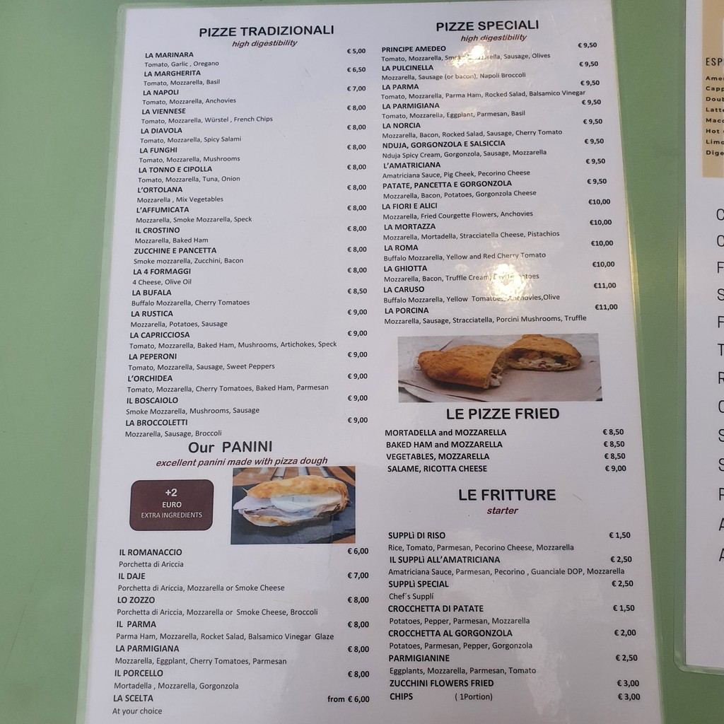 Pizzeria Acqua & Farina menu 1