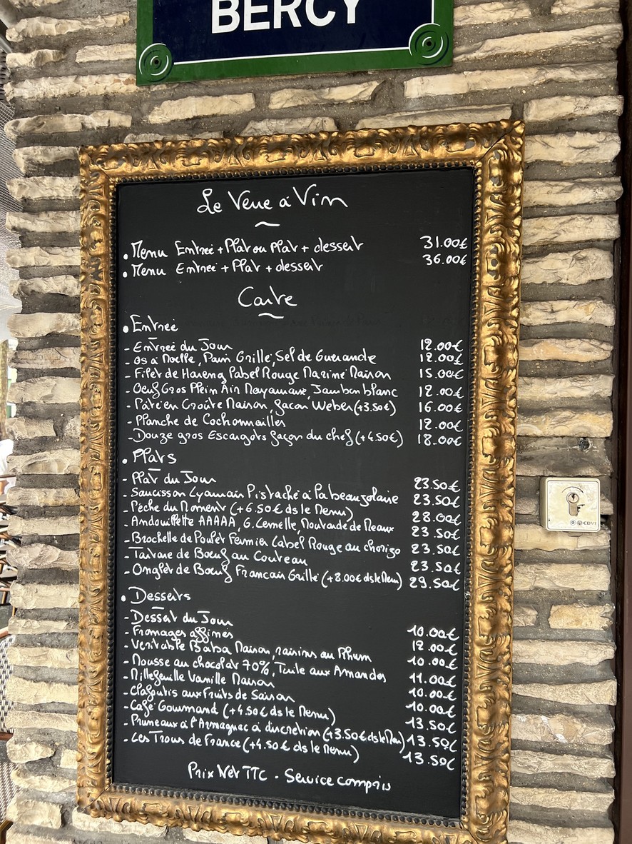Le Verre à Vin menu 1
