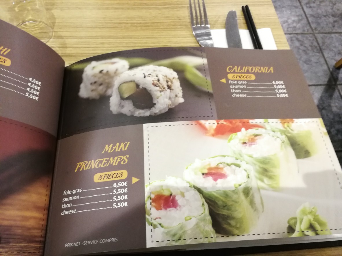 Hokkaido 168🍣🍜(RAMEN et Sushi) menu 2