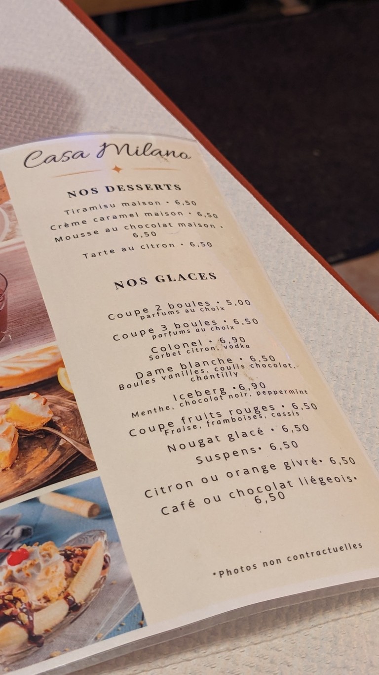 Casa Milano menu 3