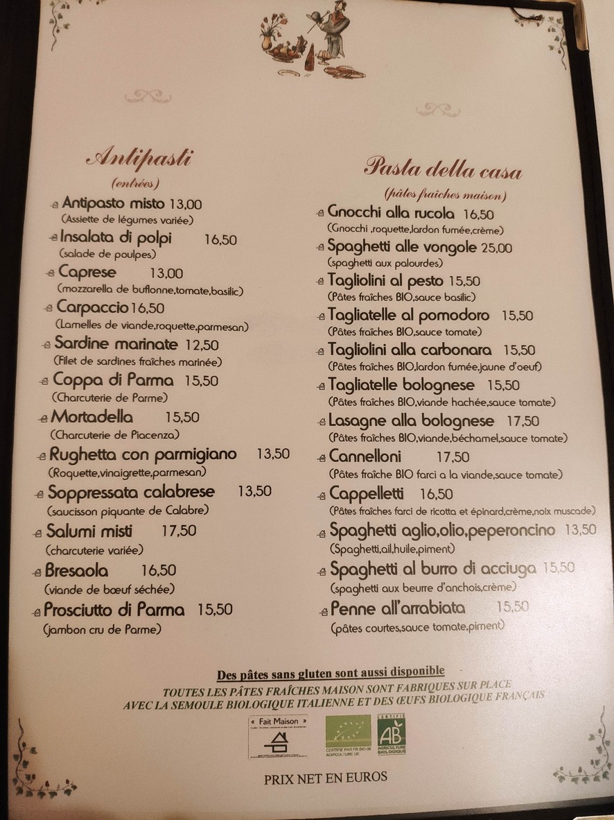 Ristorante Il Barone menu 1
